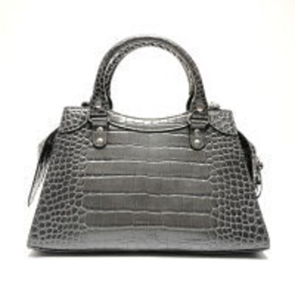 Balenciaga Neo City Embossed Leather Handbag Gray - Picture 2 of 13